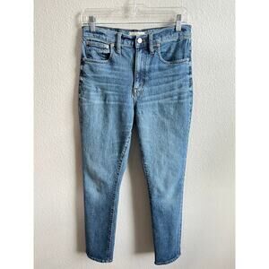 Madewell High Rise Slim Boy Jean Women's 27 Medium Wash Relaxed Leg Stretch
